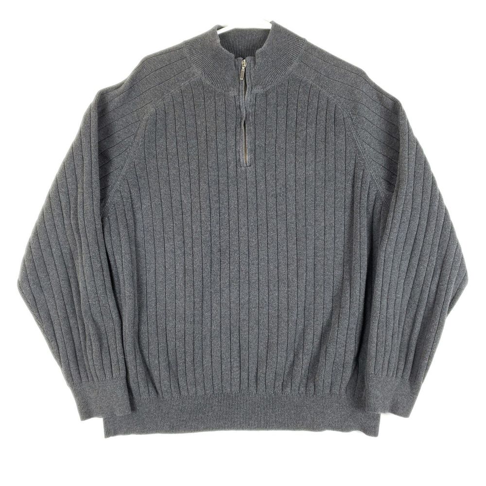 Merona Sweater Mens XL Gray Mock Neck Pullover Sweatshirt